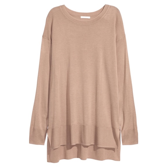 H&M- Beige Fine Knit Sweater - Picture 1 of 5